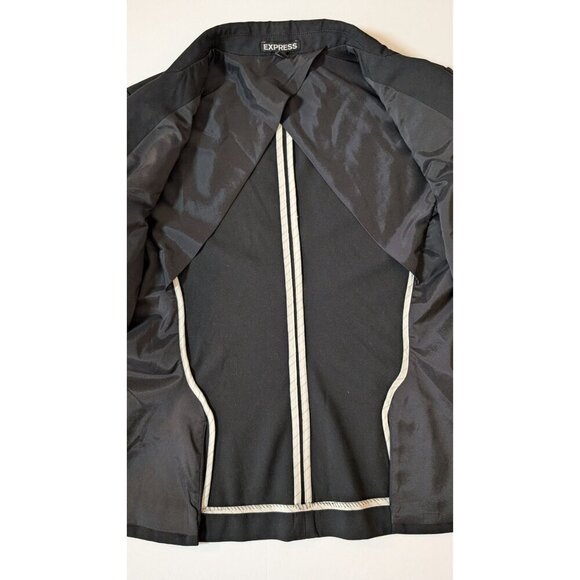 Express Blazer Womens Size 8 Black Single-Button Classic Business Academia - Picture 9 of 15
